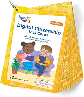 Digital Citizenship Beginner Task Cards, Ages 5+, Computer Science & Technology for Kids 5-7, STEM Projects, STEM Activities for Classroom, Science Classroom Supplies