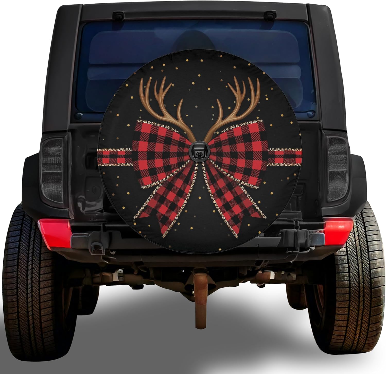 ThangPham Shop Christmas Lovers Spare Tire Cover with/Without Backup Camera Hole – Christmas Theme Design for Lovers