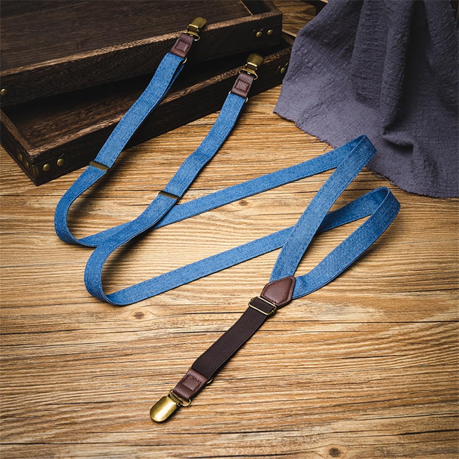 Men Suspenders Men and Women Universal British 3-Clip Non-Slip Suspenders