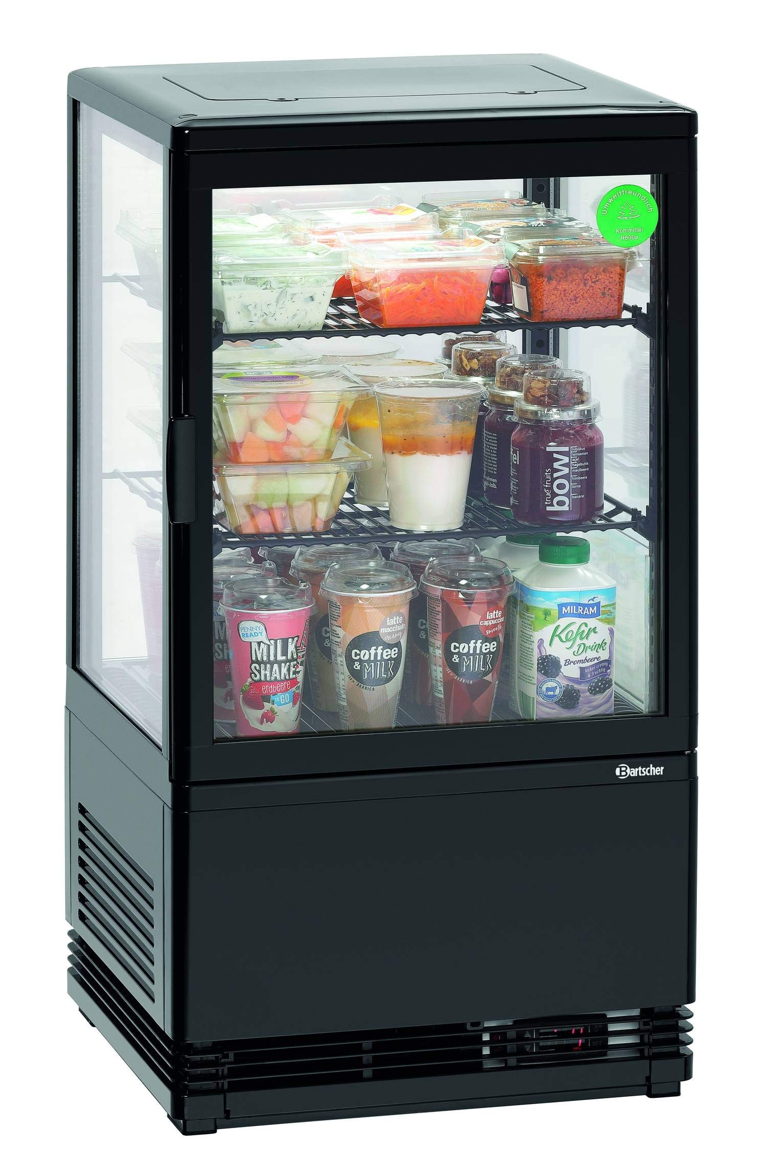 Bartscher Mini-Kühlvitrine 58L-SW Gastronomiebedarf