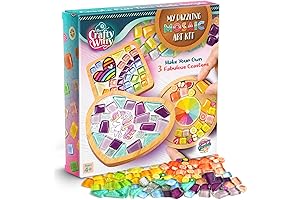 Glittery Garden Mosaic Craft Kit for Kids - Glass Tile Decorate Your...