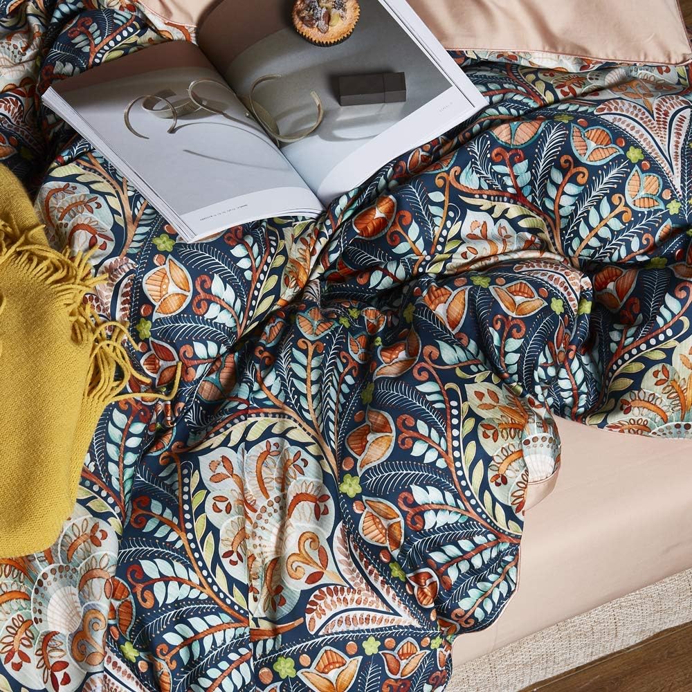 Flаѕh Dеаlѕ - 60% оƒƒ Vintage Bohemian Flower Duvet Cover Set King Egyptian Cotton Chic Floral Bedding Set Luxury Reversible Solid Duvet Comforter Cover Set Boho Style Cotton Bedding Collection King Bed