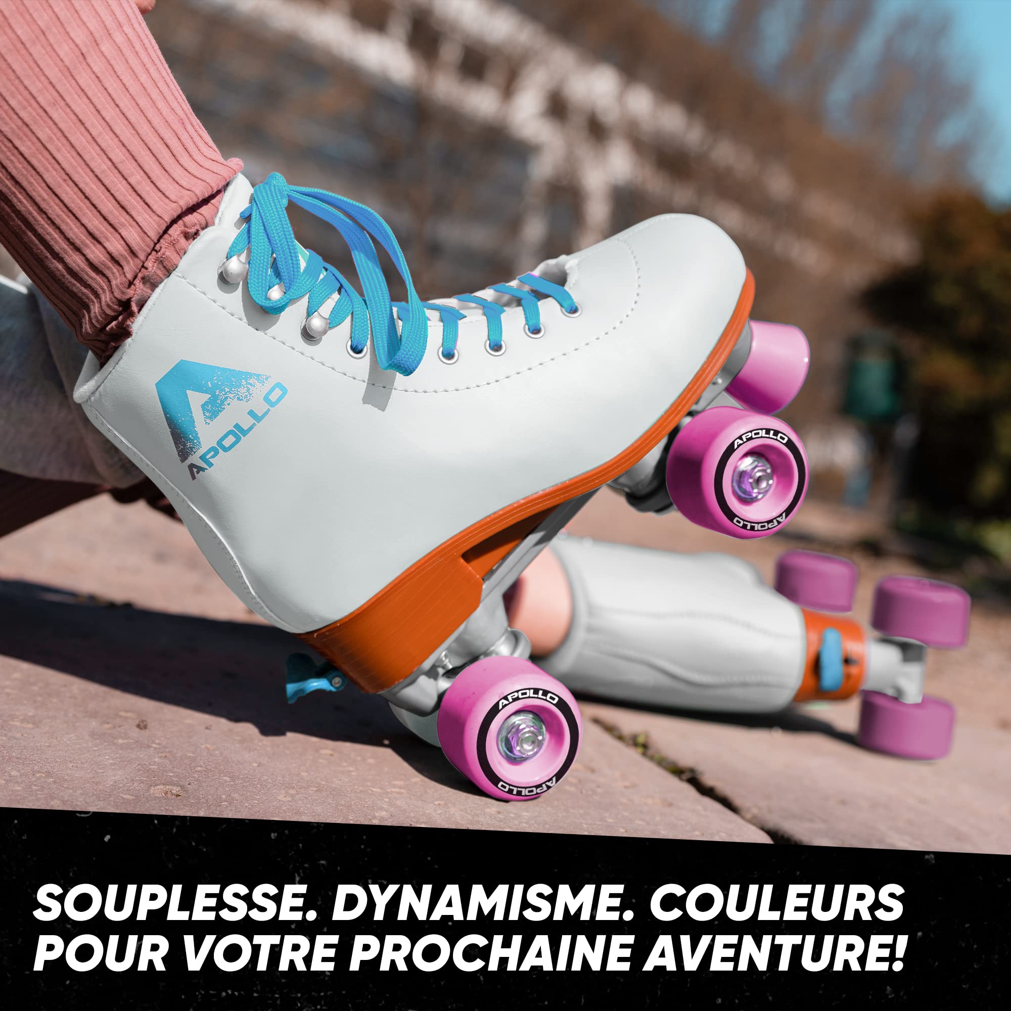 Apollo Patin à roulettes, Patins à roulettes Fille et Garçon, Adolescents et Adultes, Roller Femme et Homme à 4 Roues, Patin Classique, 3 Tailles Réglables du 31 au 42