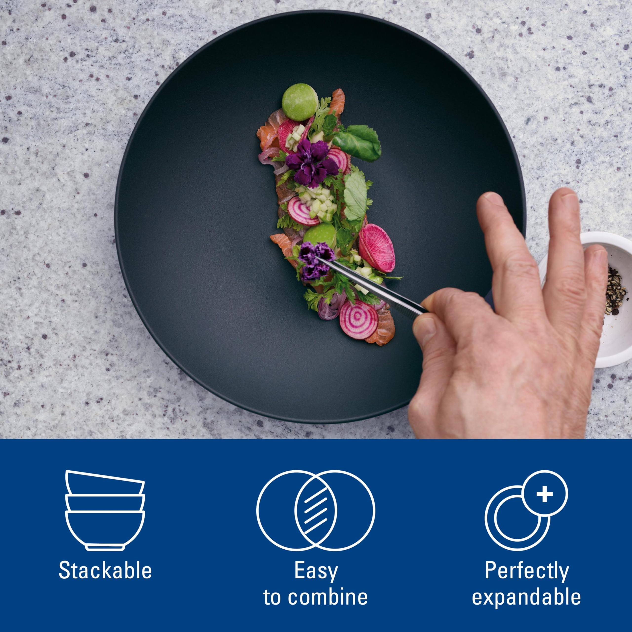 Villeroy & Boch – Manufacture Rock Flat Bowl Black