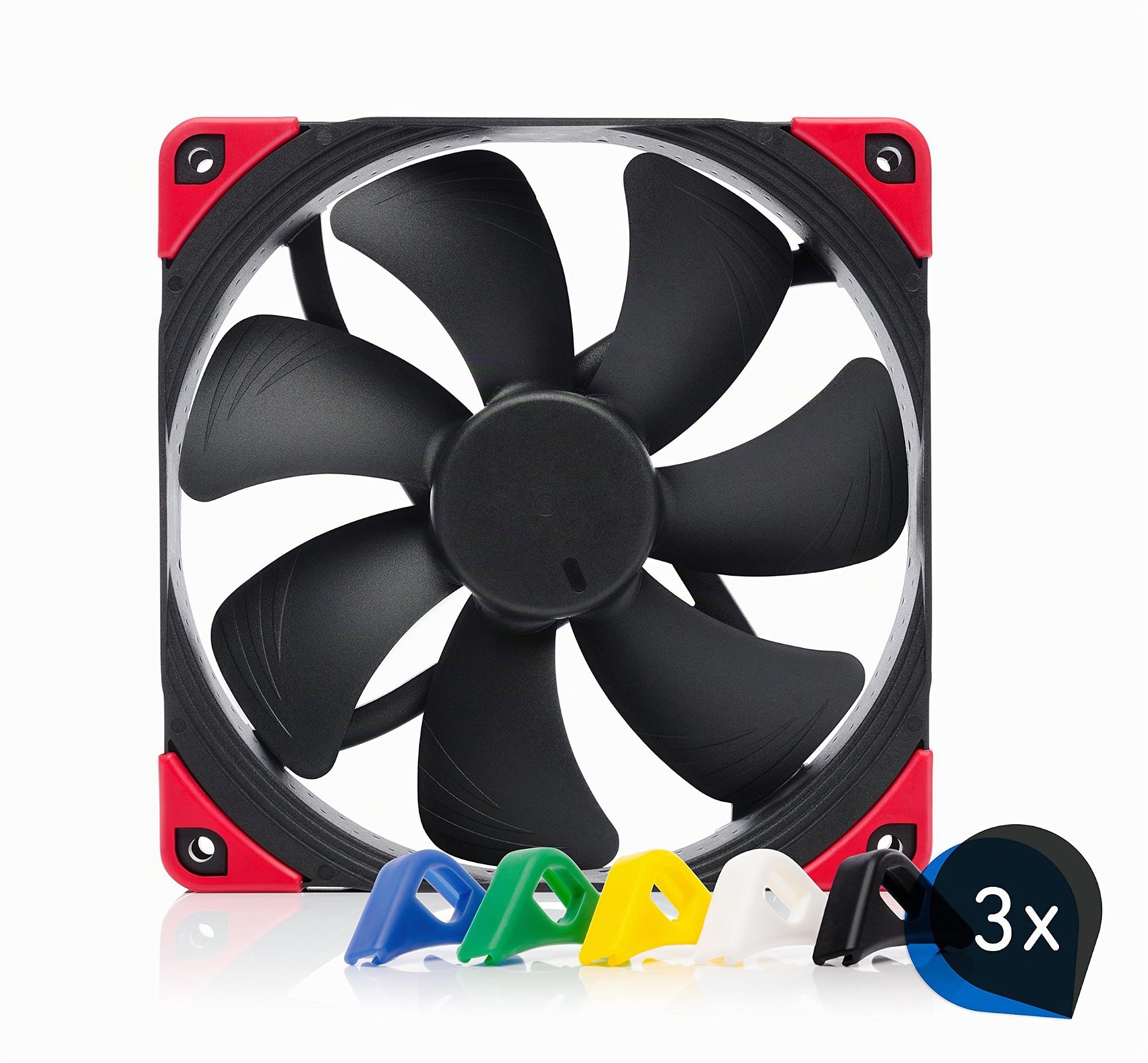 Noctua Bundle: 3x NF-A14 PWM chromax.black.swap, Ventola Silenziosa di Qualità Premium, 4-Pin (140 mm, Nero)