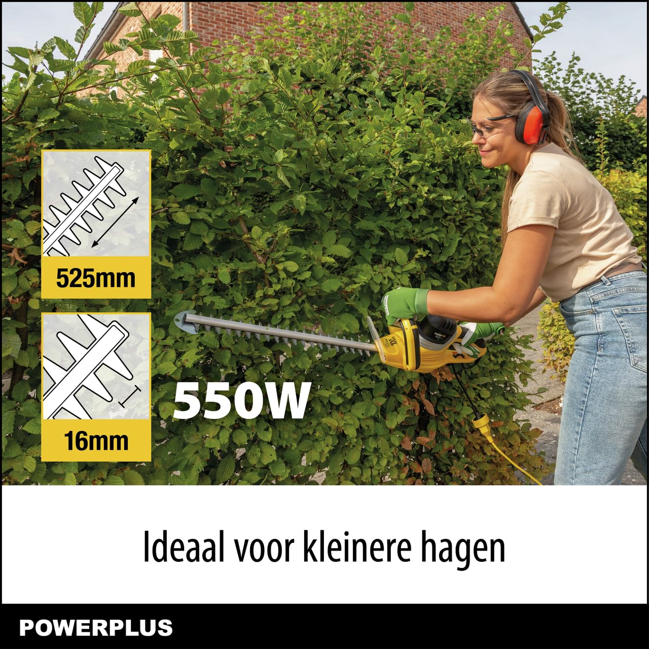 Powerplus POWXG2007 POWXG2007 - Cortasetos 550 W, 525 mm