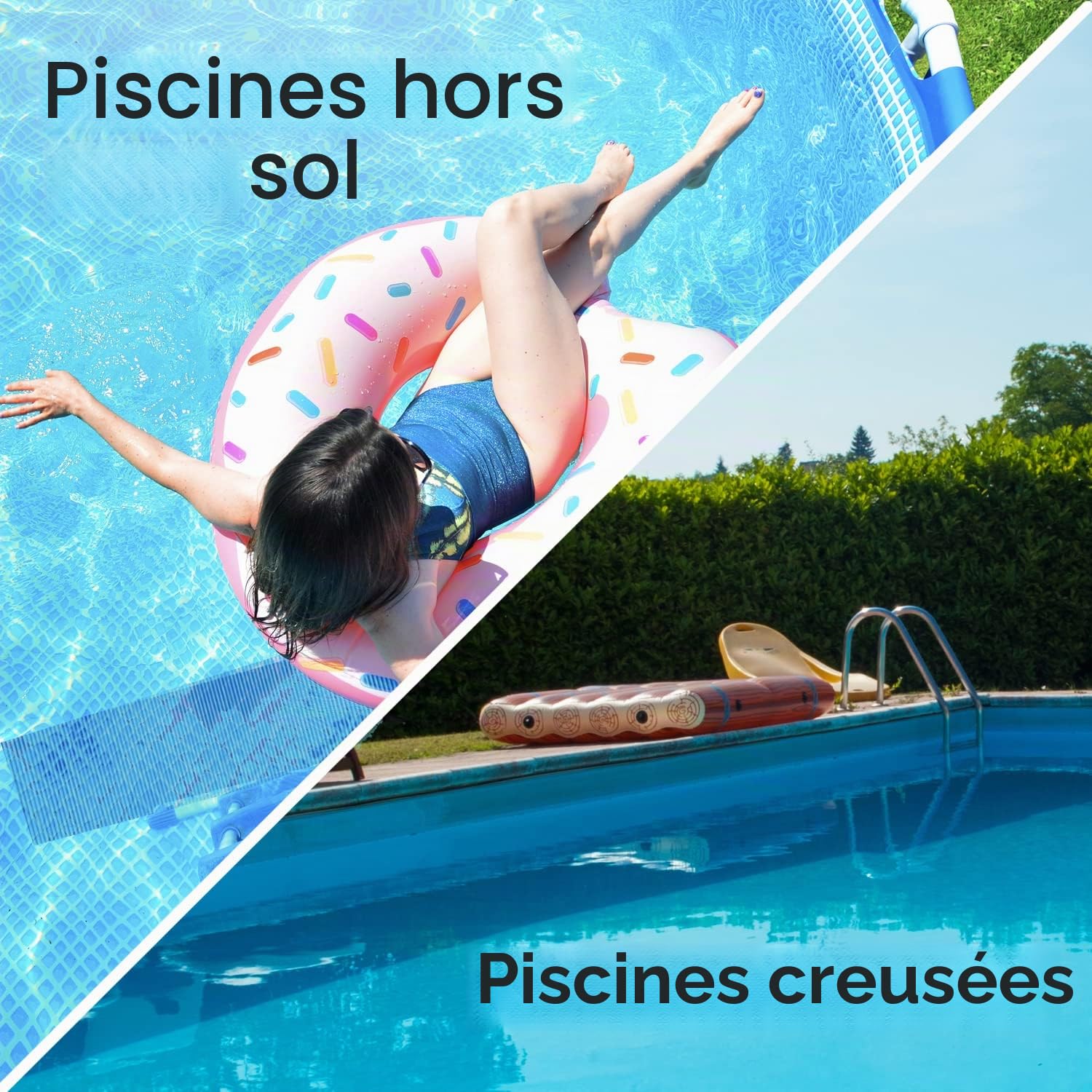 Resilia Tapis de Protection antidérapant pour échelle de Piscine, Large Nervure, 91,4 x 91,4 cm, épaisseur 0,09 cm, Bleu Roi