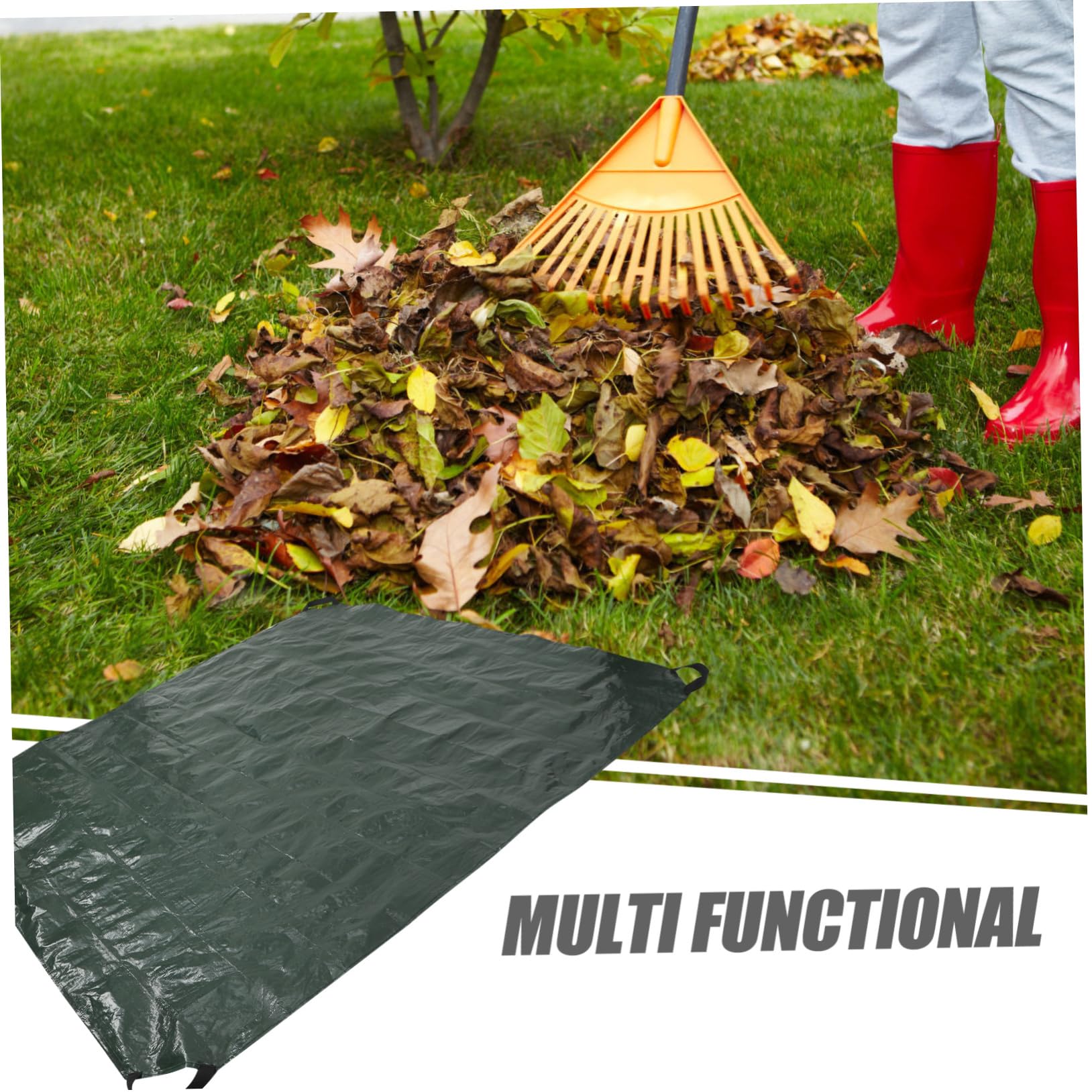 SUPVOX Bolsa De Lona Para Jardín Bolsa De Recolección De Plegable Con Asas Reutilizable Resistente Para Limpieza De Césped y Jardín