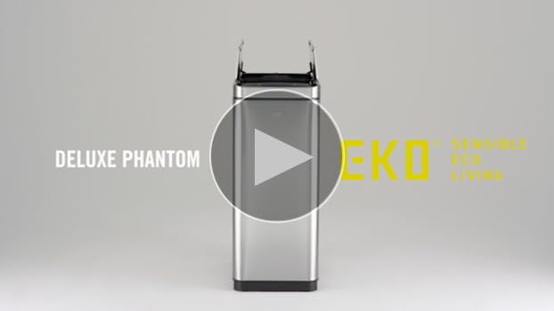Amazon｜EKO ゴミ箱 自動開閉 デラックスファントム シルバー 9L