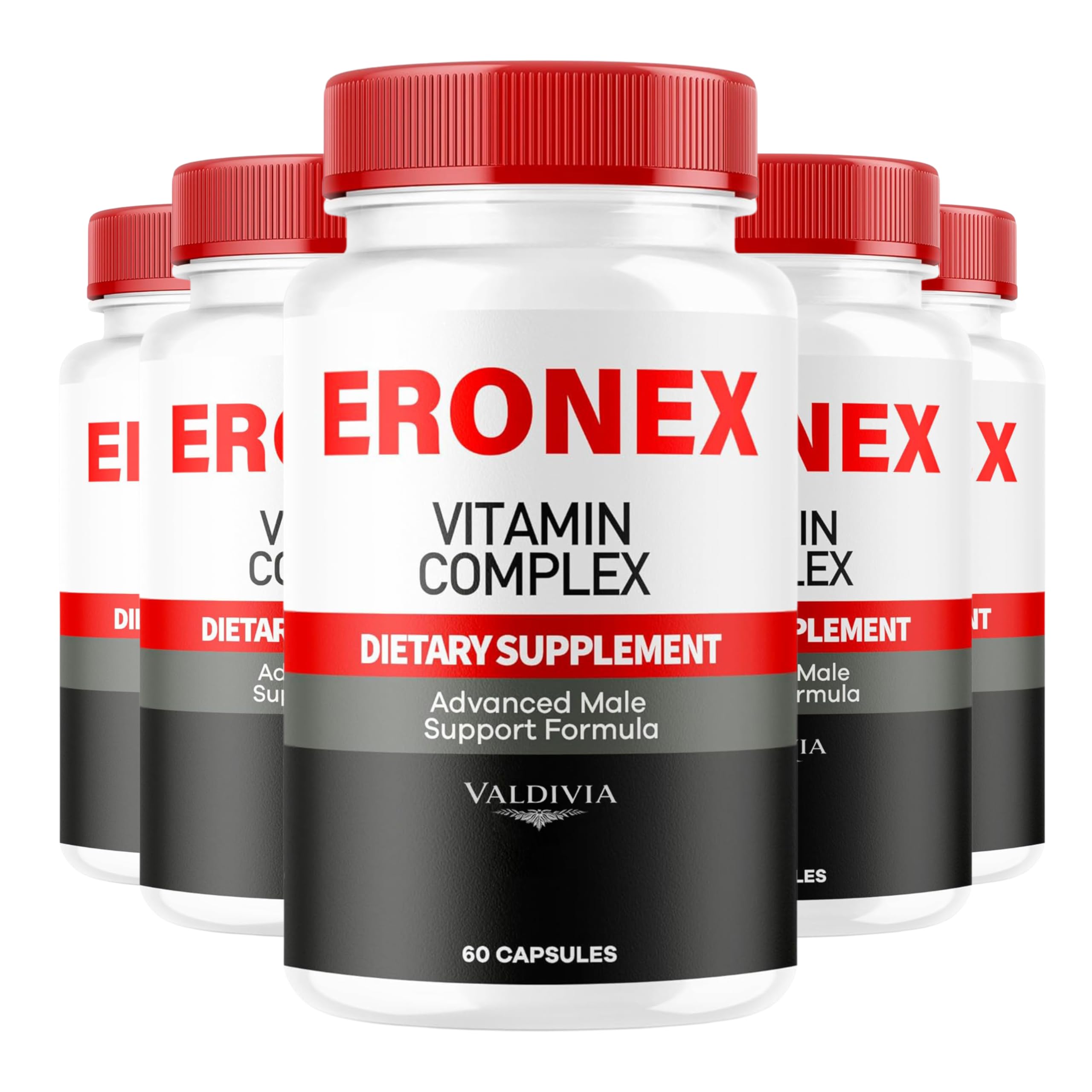 Valdivia Eronex Vitamin Complex Capsules, Official Advanced Formula Capsulas, Eronex All-Natural Support Pills, Eronex Pastillas Reviews, 300 Capsules for 5 Months
