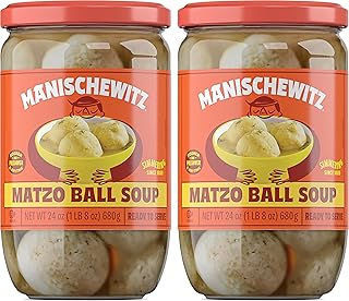 Manischewitz Matzo Ball Soup, 24 oz (2 Pack) | Kosher For Passover | Ready to Serve | Traditional Matzo Ball Soup