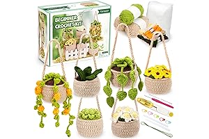 Karsspor Crochet Plants Book & Complete Beginner Crochet Kit for Adults