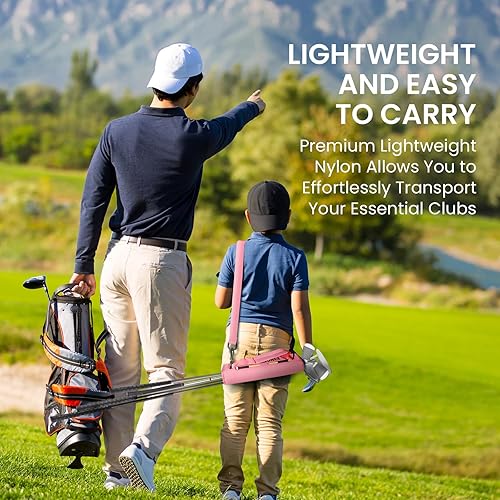 Miniatura 18 de FINGER TEN Bolsa para palos de golf, mini, ligera, para hombres, mujeres, mujeres, niños, con/sin bolsa de bola, portátil para campo de conducción