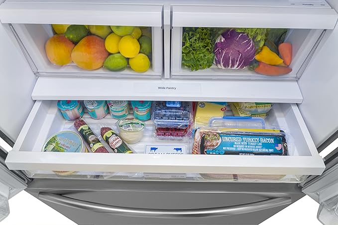 Winia French Door Bottom Mount Refrigerator 26 Cu Ft Stainless Steel on Fridge.com