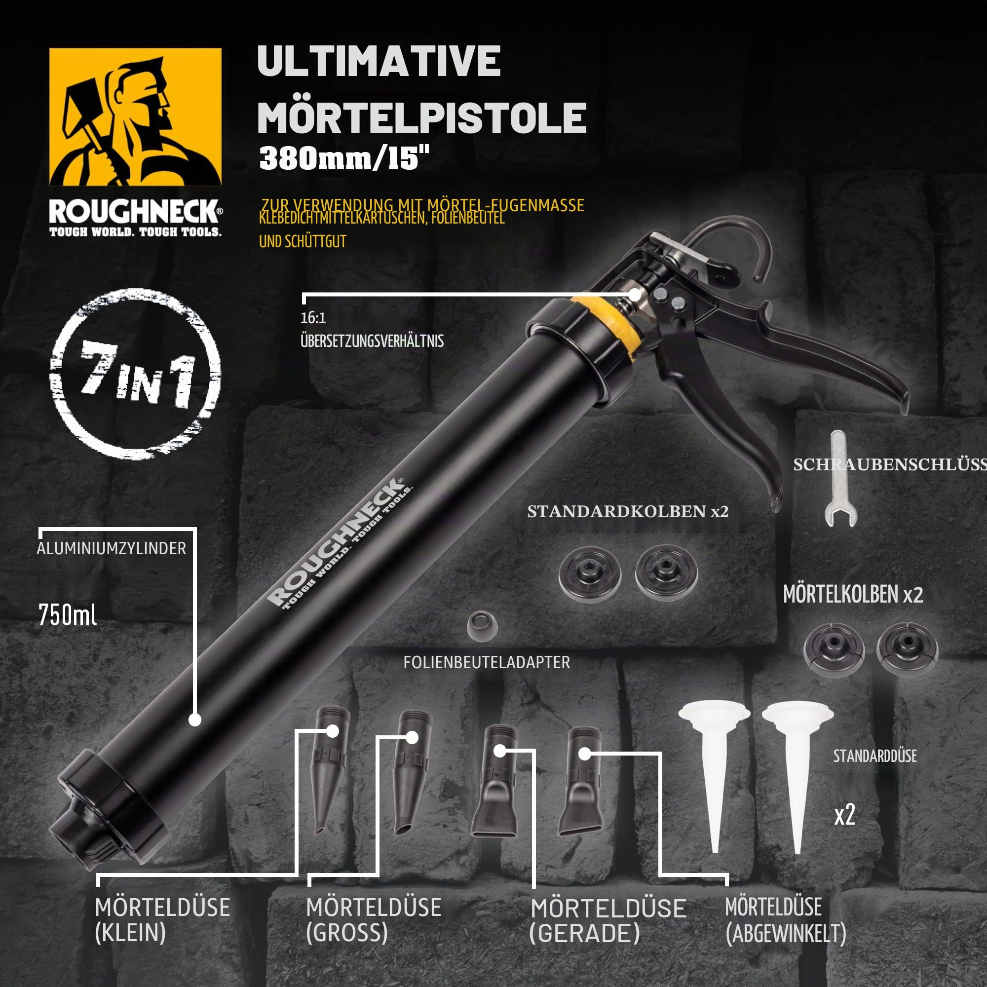 Roughneck rou32150 ultimative Multifunktions-Mörser-Pistole – schwarz