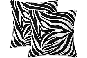 Pine and Zebra Charisma Pillow Pair - Naturally Enhanced Throw Pillow with a Wildlife-Inspired Design
