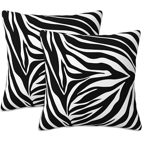 Pine and Zebra Charisma Pillow Pair - Naturally Enhanced Throw Pillow with a Wildlife-Inspired Design