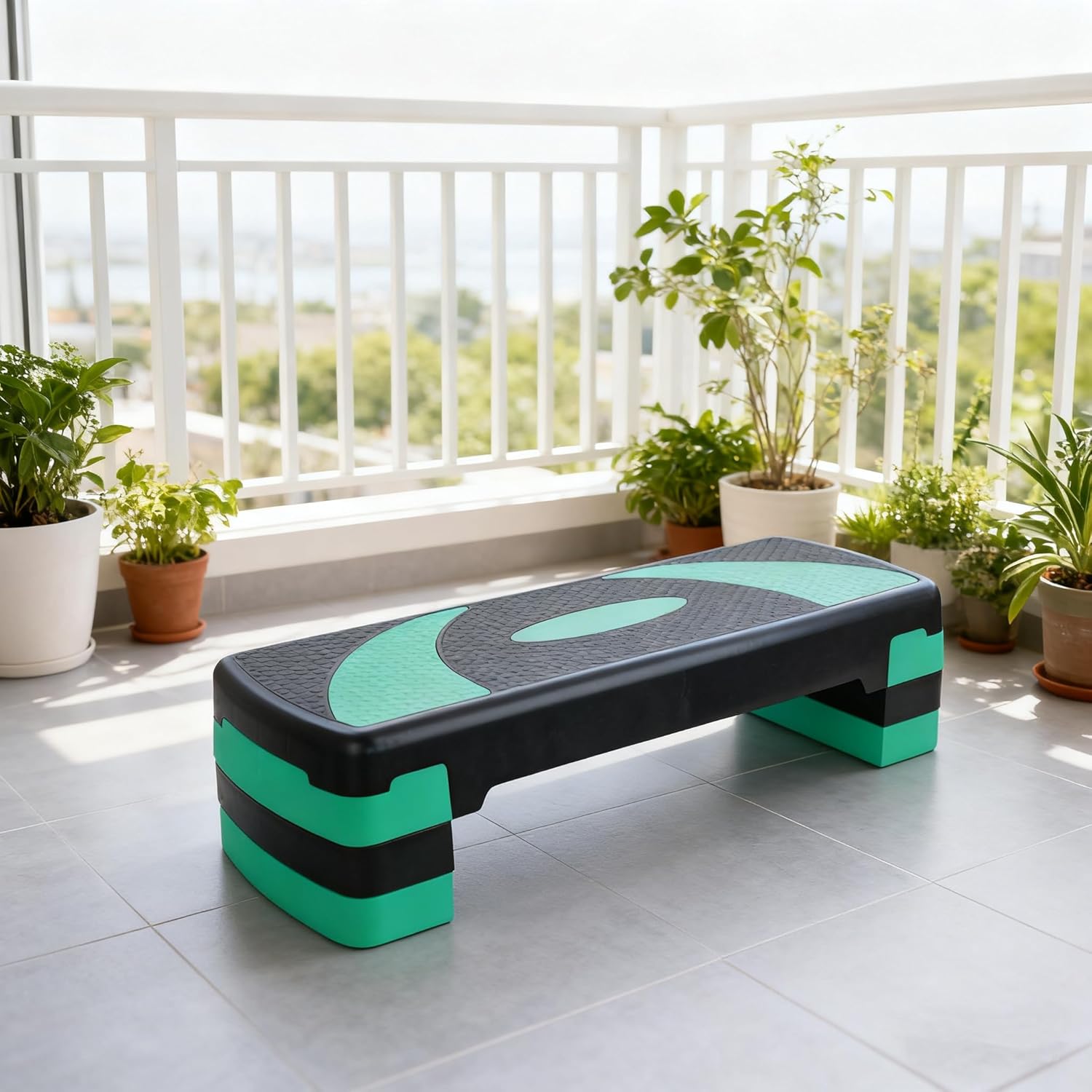 Aerobic Step Platform Exercise Step with 3 levels Adjustable Height Non-Slip Exercise Stepper for Cardio, Strength, and Fitness Workouts at Home or Gym