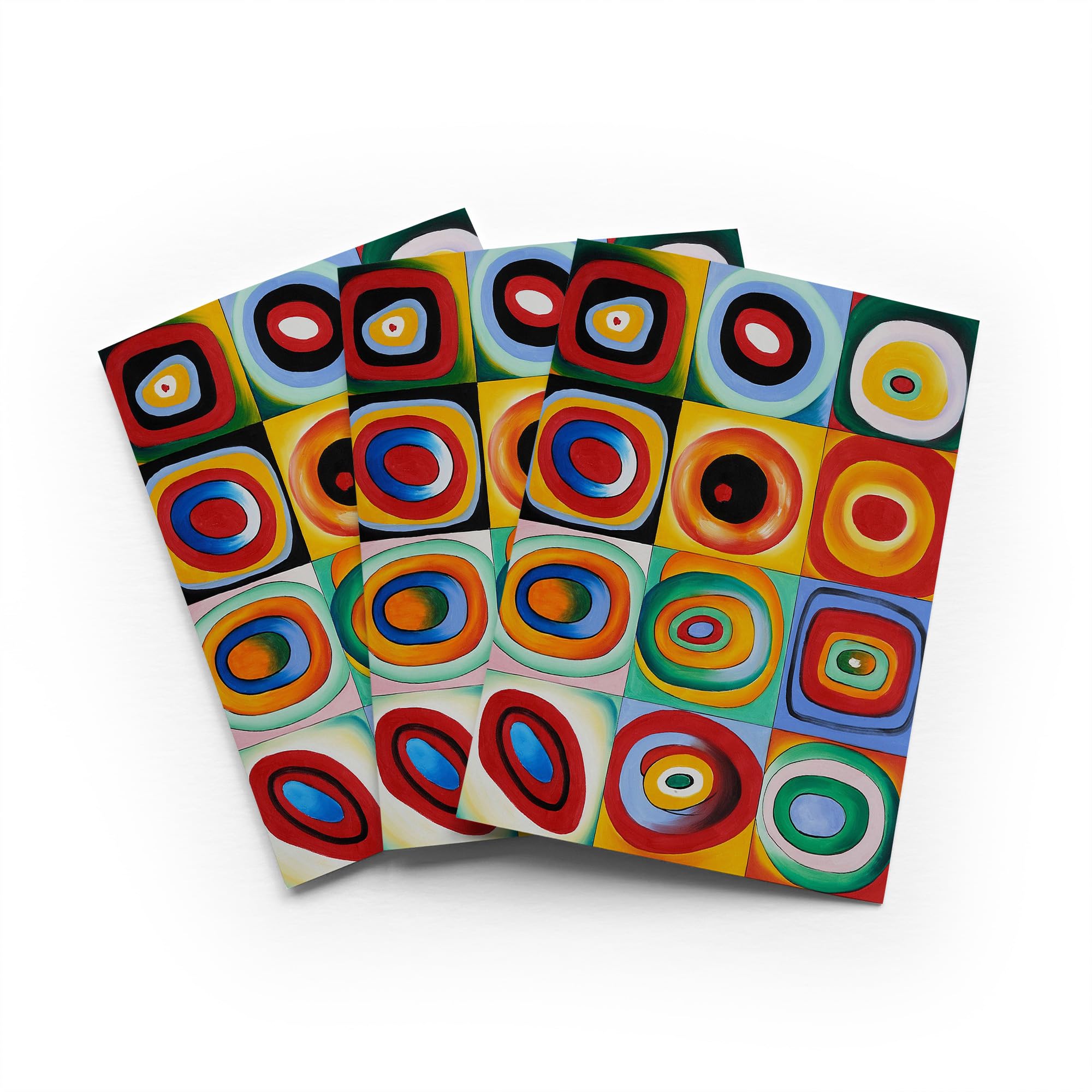 Wassily Kandinsky Colour Study Greeting Card Abstract Art Set of 3 Blank Inside 5x7 Inch 13x18 cm