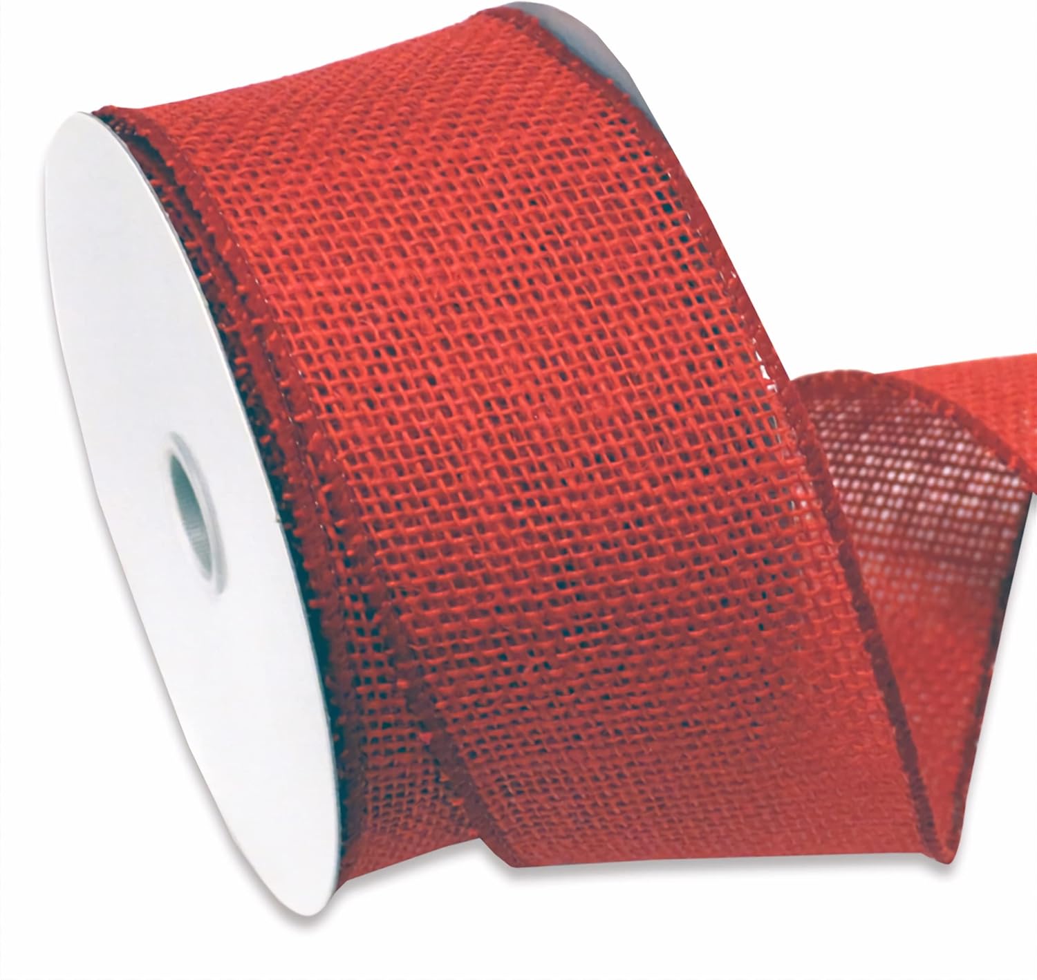 Morex Wired Linen Plaid Ribbon - 2.5 Inch X 10 Yards Orange Harvest Decorative Ribbon