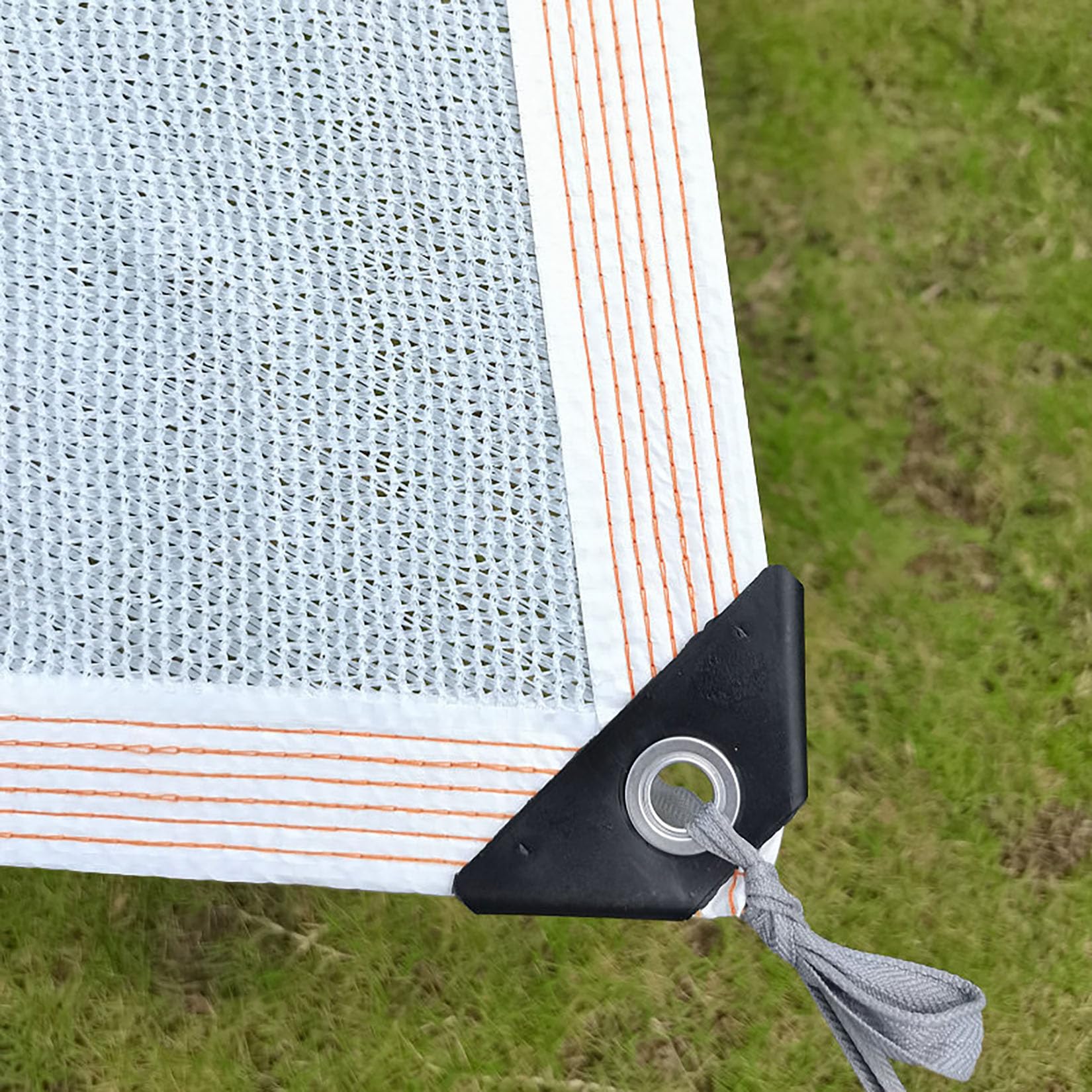 2X10m Sonnenschutznetz Weißes Schattierungsnetz mit Ösen 90% Verdunkelung UV-Schutz | Luftdurchlässiges Sonnensegel für Gewächshaus Terrasse Balkon Garten | Windschutz Beschattungsnetz