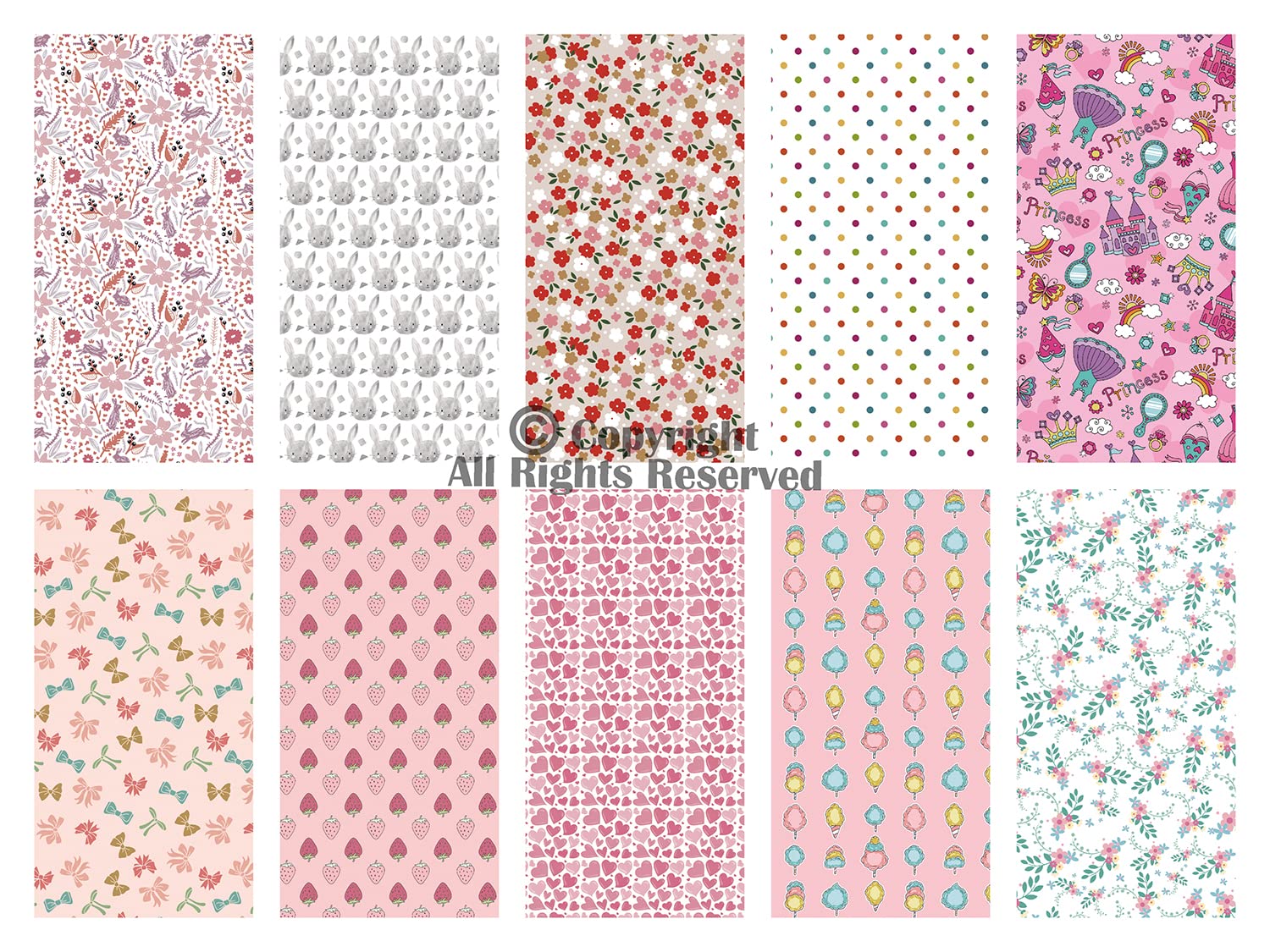 Craftido 10pcs 18”x21”(46x53cm) Fat Quarters Fabric Bundles, Medium Weight 145g, 100% Cotton Fabric for Quilting Sewing - Image 2