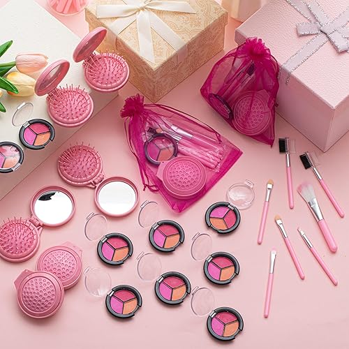 Miniatura 4 de 12 juegos de maquillaje para niñas, suministros de fiesta de spa para niñas, juego de cosméticos de maquillaje para fiestas de cumpleaños, recuerdos