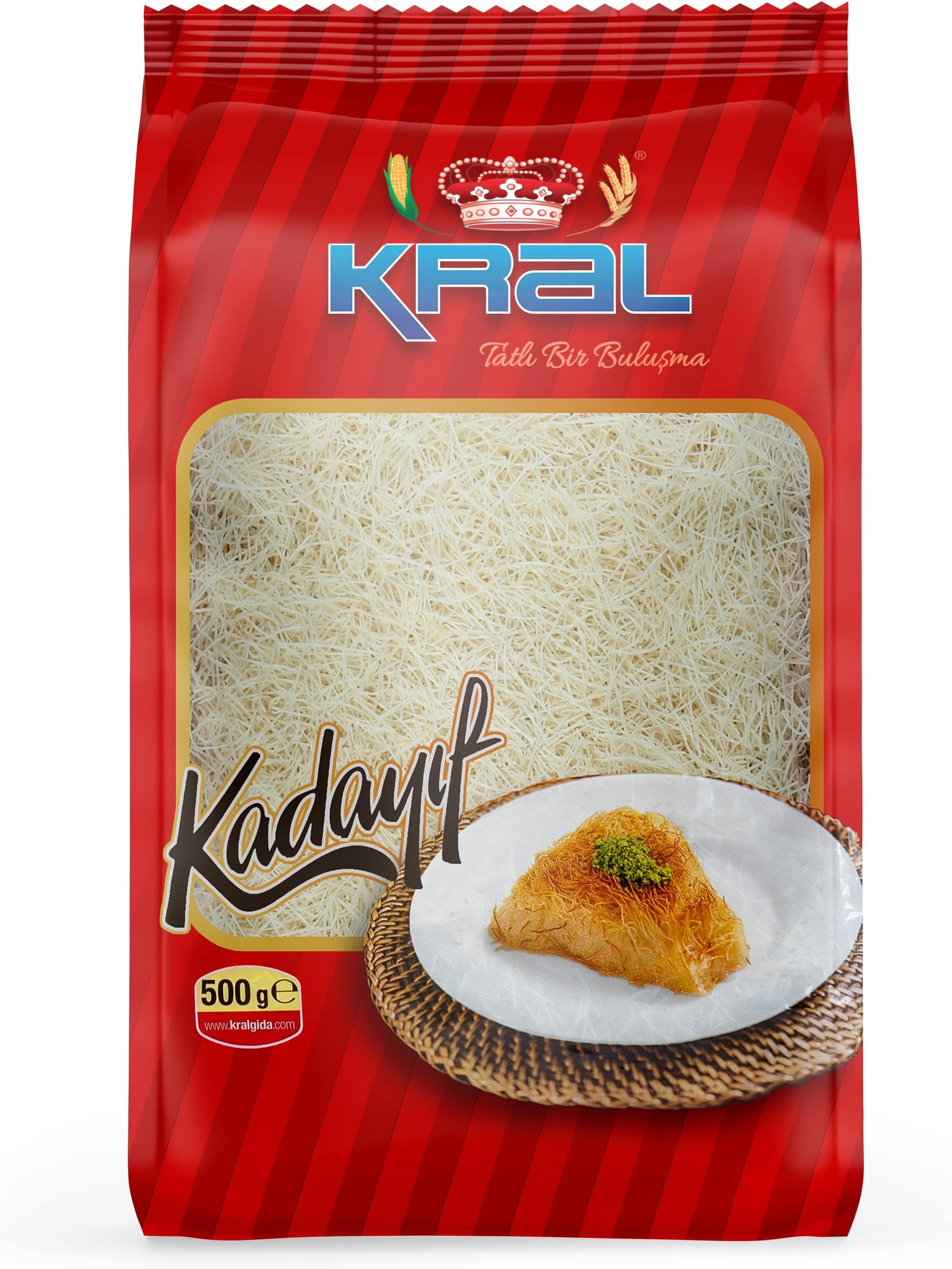 Kataifi Shredded Filo Dough, Kadayif Pie Dried Kataifi, One Of The Most Popular Syrup-Sweetened Turkish Desserts, Kunafa Pasta, Kanafeh Loose Pasta 1.1 Lb (500