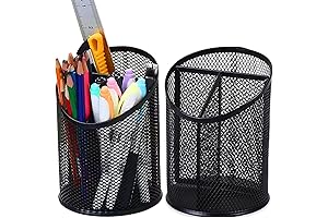 Round Mesh Pen Holder