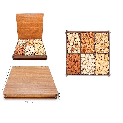 Miniatura 5 de Cestas de regalo de frutos secos gourmet de feliz cumpleaños para novios y novias  Mejores amigos  Cestas de regalo gourmet para esposo esposa  Caja