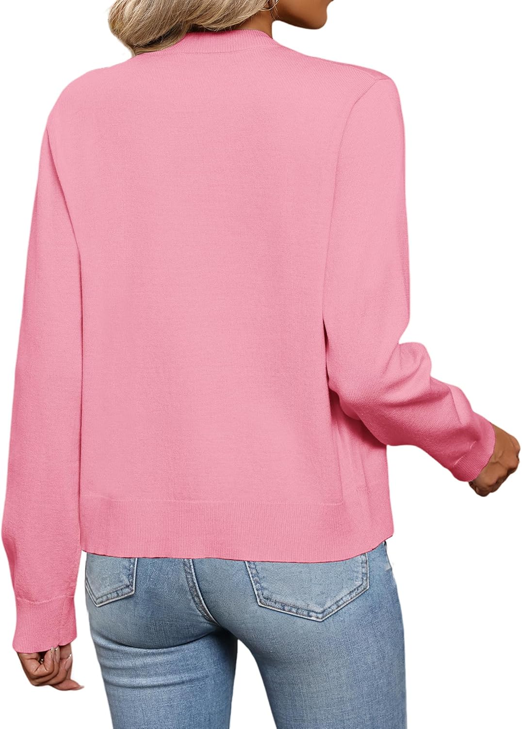 Women's Cardigan Sweaters Lightweight Crew Neck Button Down Long Sleeve Spring Outfits Fashion Clothing 2026 - Image 5