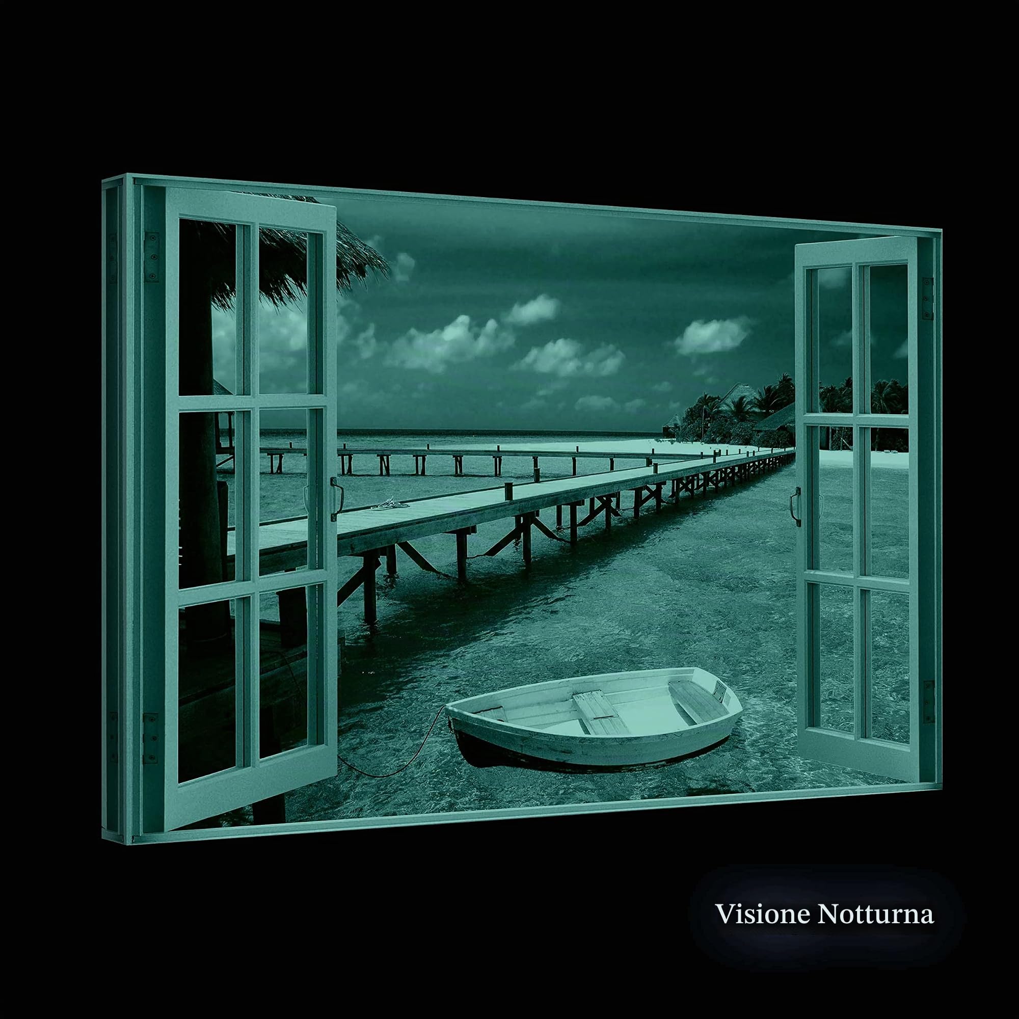 Startonight Quadro su Tela La Finestra del Paradiso Acquatico, Grandi Quadri Paesaggio Moderni Stampe Grande per Soggiorno Stampe Incorniciate 80x120 cm, Decorazione Parete, Idea Regalo Elegante