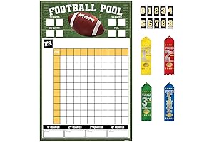 Elite Football Squares Board, 100 Large Squares