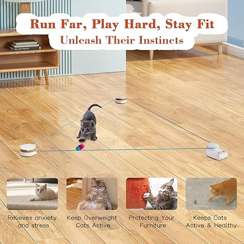 Miniatura 2 de Juguete interactivo para gatos de interior  Juguete de movimiento automático y enriquecimiento para gatos de interiorgatito, cinta de correr para