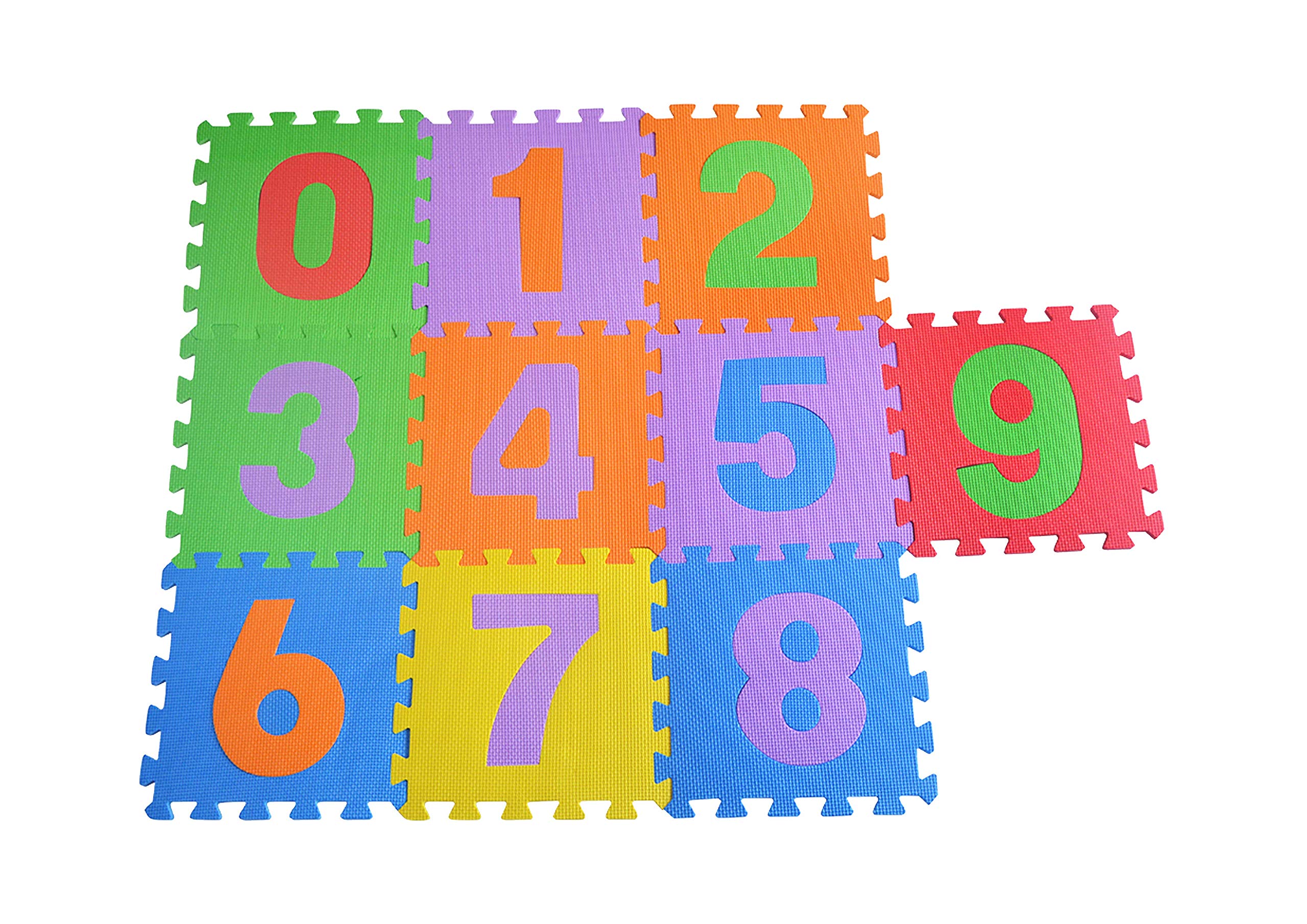 Dawson Sports Numbered Interlocking Mats (25002) - Multicolour, 30X30cm