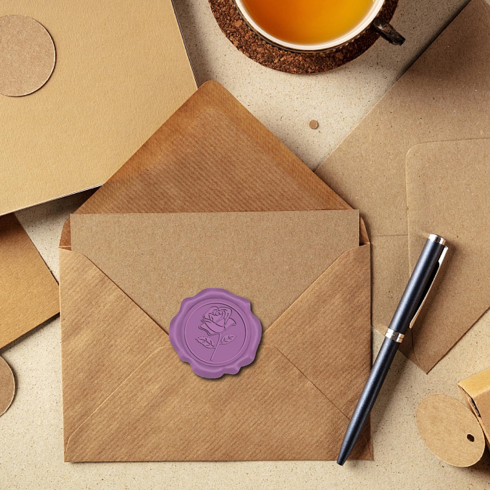 CRASPIRE 100pcs Silver Letter S Wax Seal Stickers - Self-Adhesive Seals For Invitations