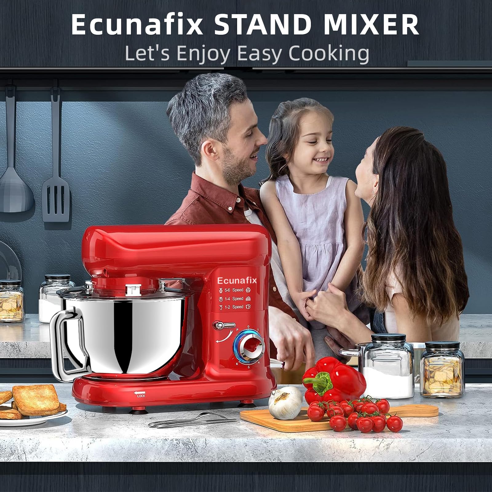 Batidora Amasadora Reposteria Profesional 2000W 6.5L Robot de Cocina | Amasador, Bajo Ruido, 6 Velocidades con Pulso, Protector de Salpicaduras y Bol de Acero Inoxidable