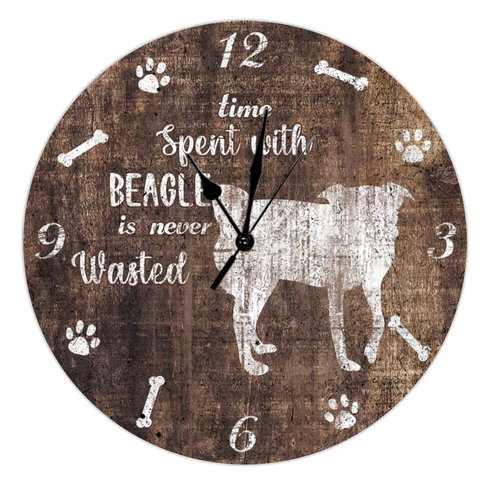 Horloge murale en bois de 38 cm au design épuré et silencieux
