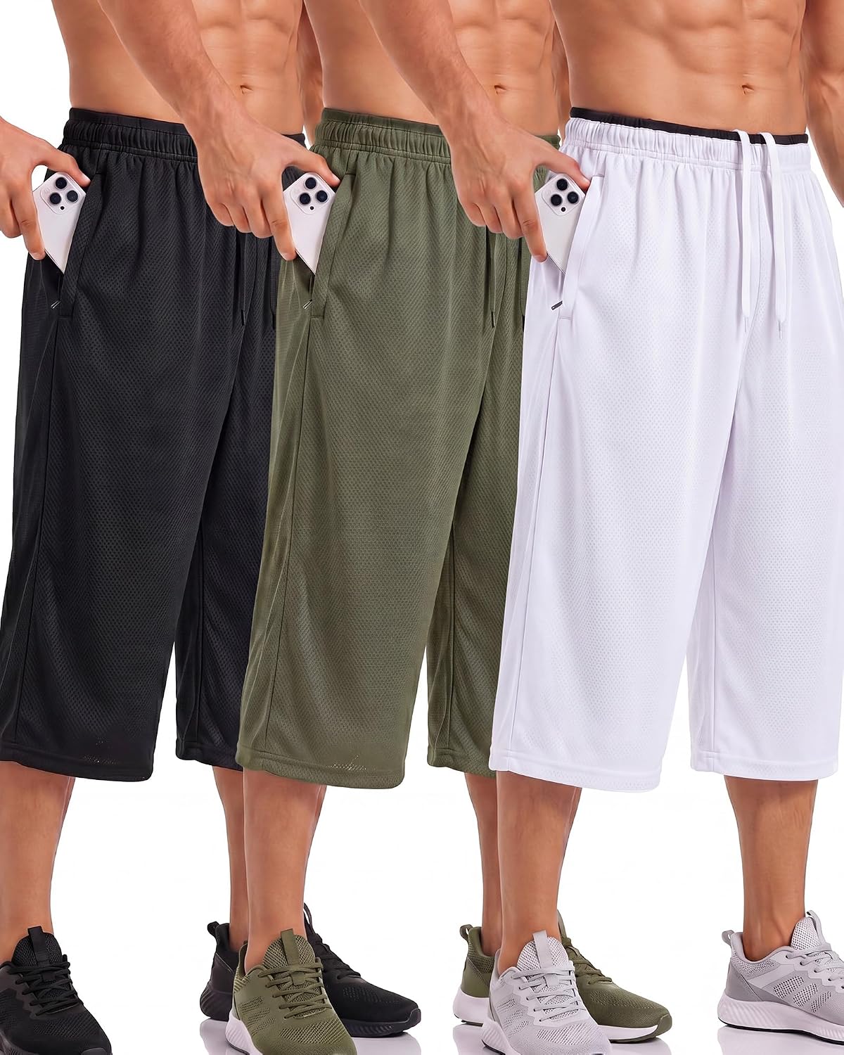 Didaey 3 Pack Men's Basketball Shorts