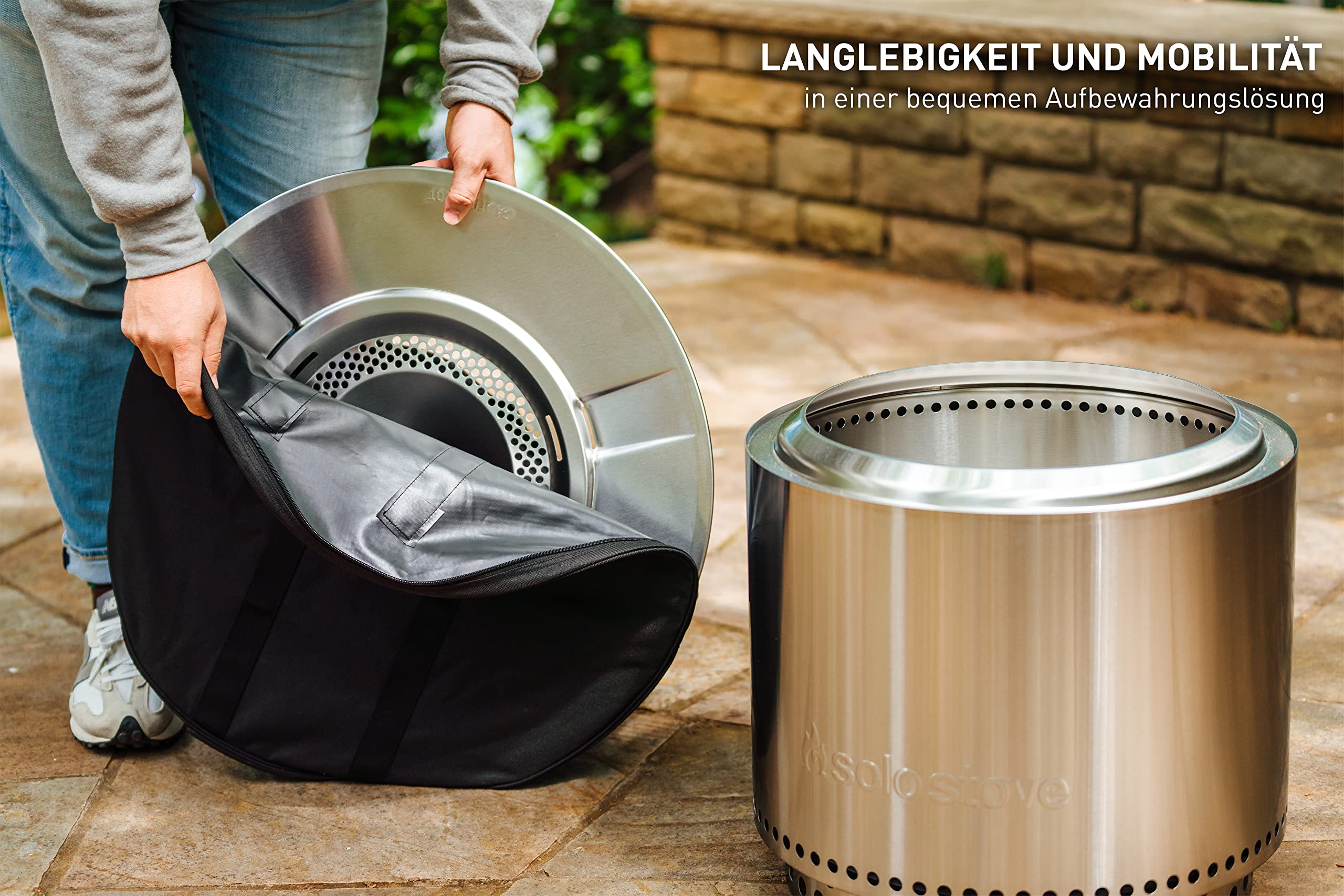 Solo Stove Wärmeverteiler-Tasche, M | Zubehör zum Schutz von Bonfire Wärmeverteiler, Aufbewahrung und Transport, 600D Lösungsmittelgefärbtes Acryl mit PVC-Beschichtung, D: 65,5 cm
