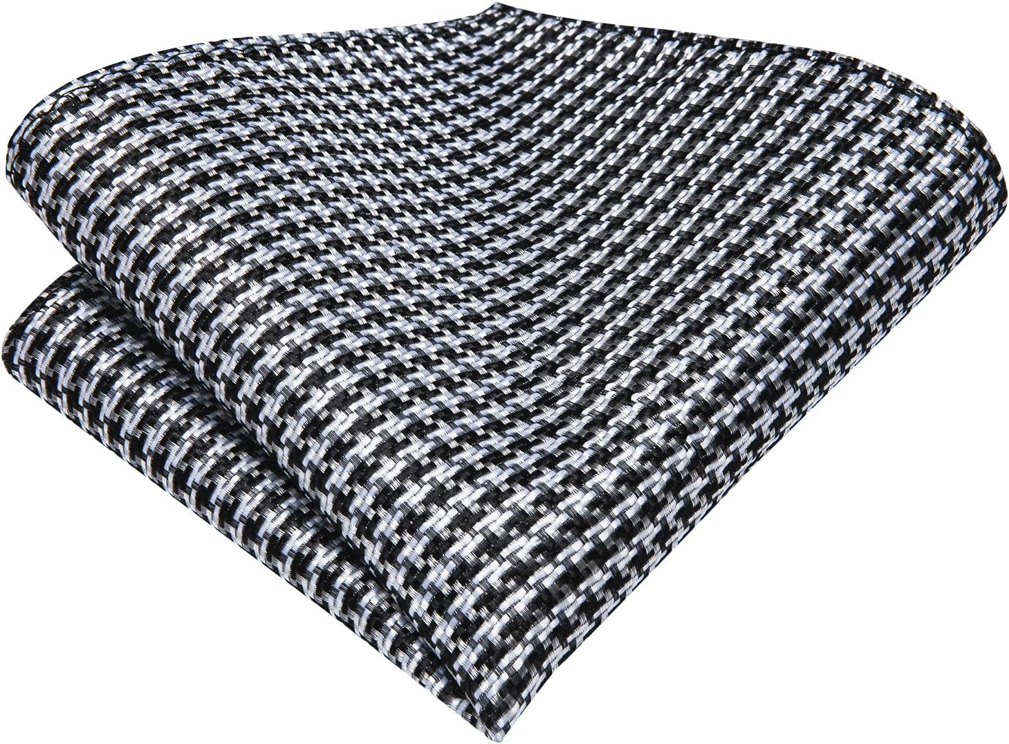 Hi-Tie Mens Plaid Ties Classic Paisley Necktie with Handkerchief Cufflinks Set Business Stripe Tie - Image 6