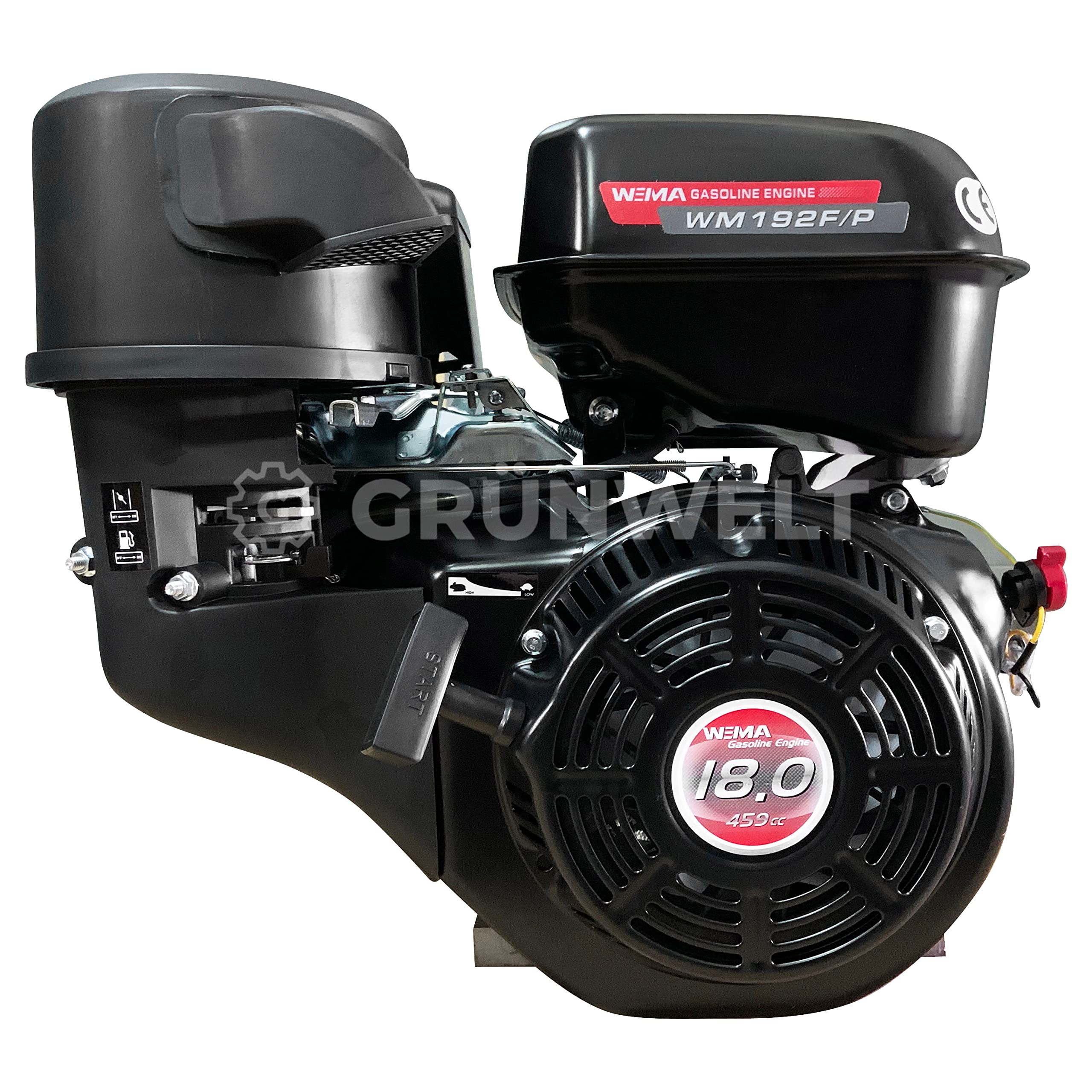 Moteur essence Weima WM192F 18 CV 460 cm³ Moteur échange EURO 5, plaque vibrante, moteur kart, moteur échange simple essieu