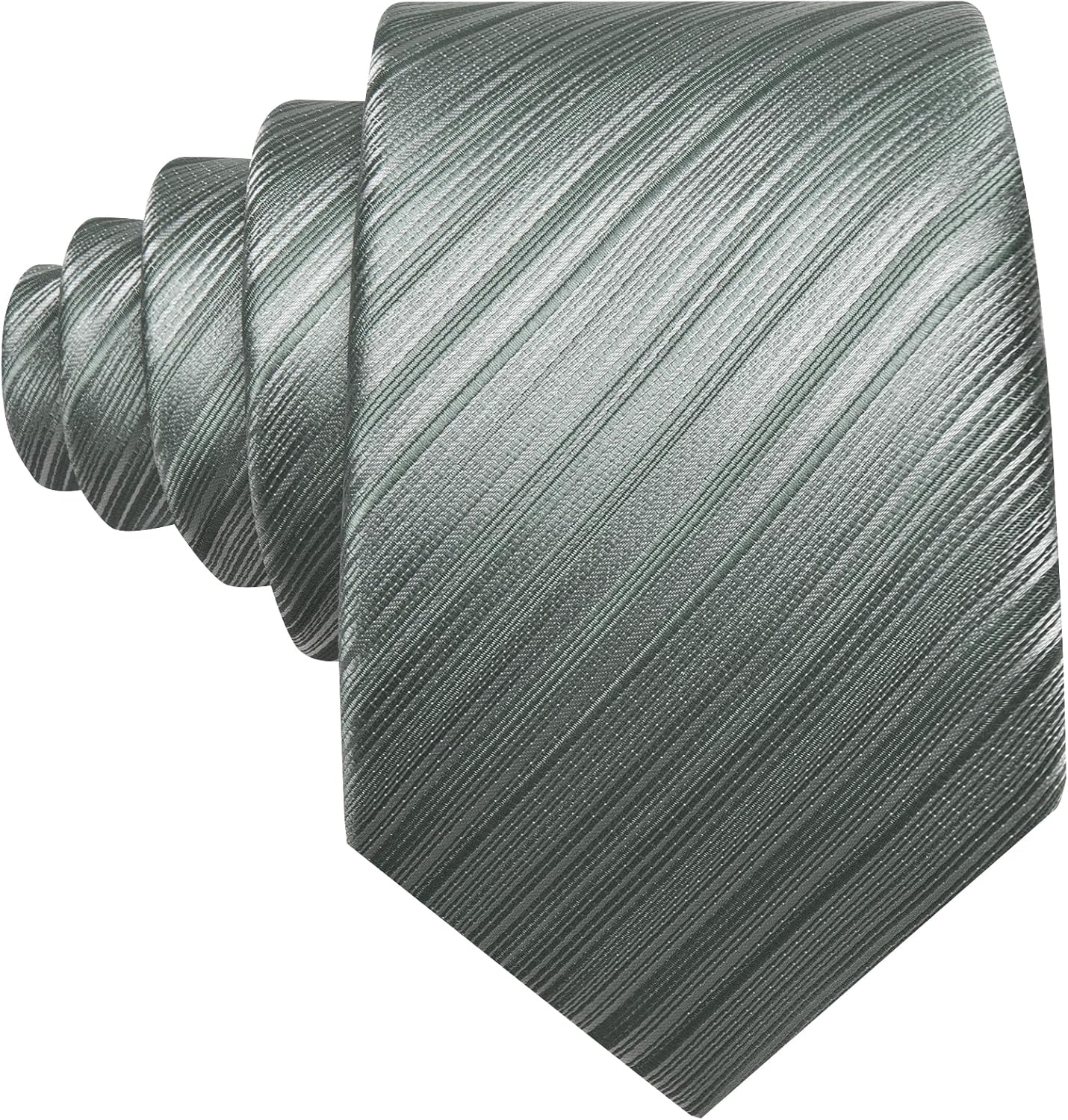 Barry.Wang Silk Men Ties Formal Stripes Necktie and Tie Clip for Wedding Party Business Fashion Classic - Image 5