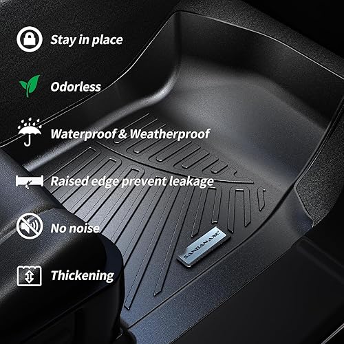 Miniatura 3 de Alfombrillas y forro de carga para Mazda CX-90PHEV 6 y 7 asientos 2024 (no apto para 8 asientos), protección TPE para todo tipo de clima, forros de