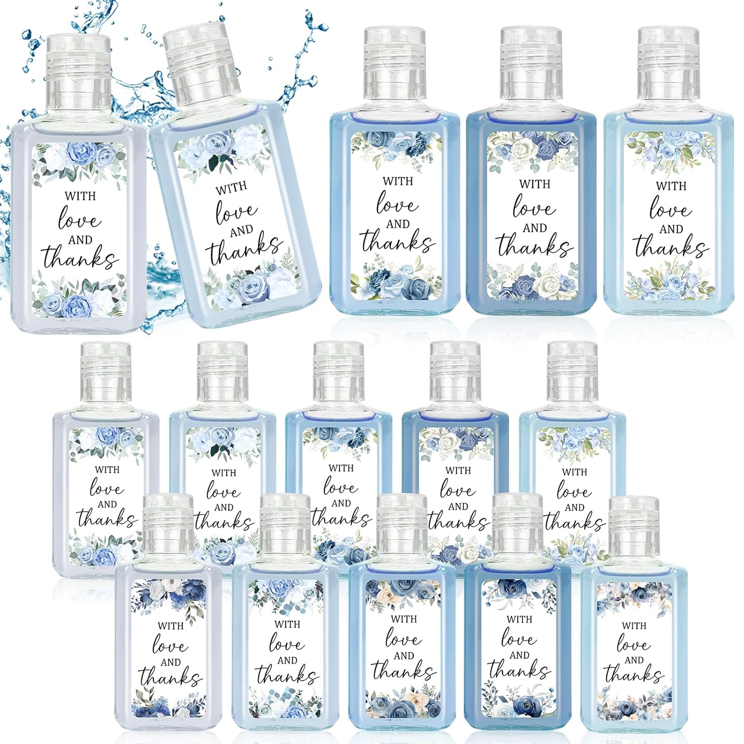 50 Pcs Christian Mini Hand Sanitizer Bulk Bible Verse Hand Sanitizer Religious Inspirational Favors 1fl oz Travel Size Hand Soap Gift for Pastor Church Prayer Christian Mother Party(Landscape)