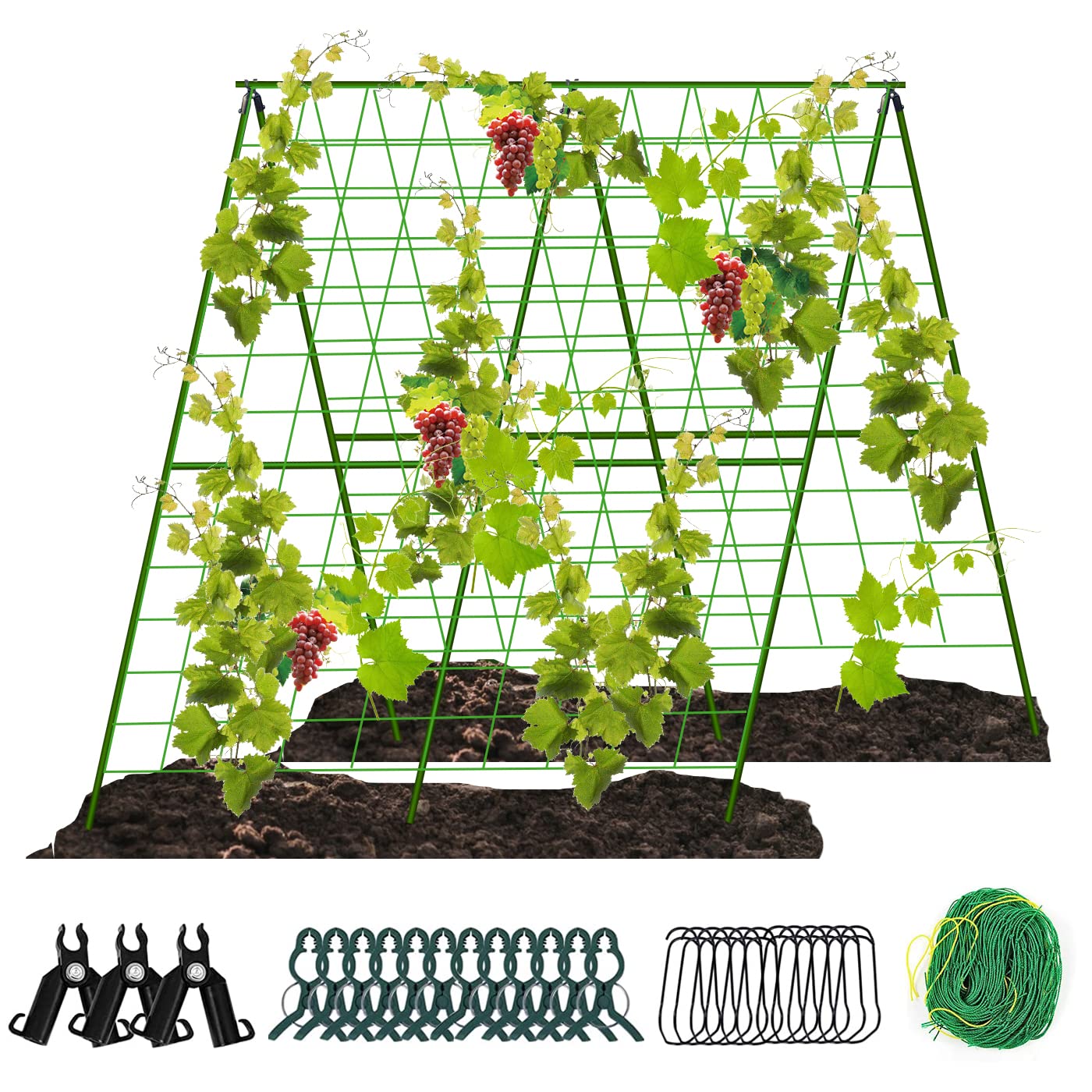 Buy 48”x 48”Foldable Cucumber Trellis Set, AFrame Garden Trellis for