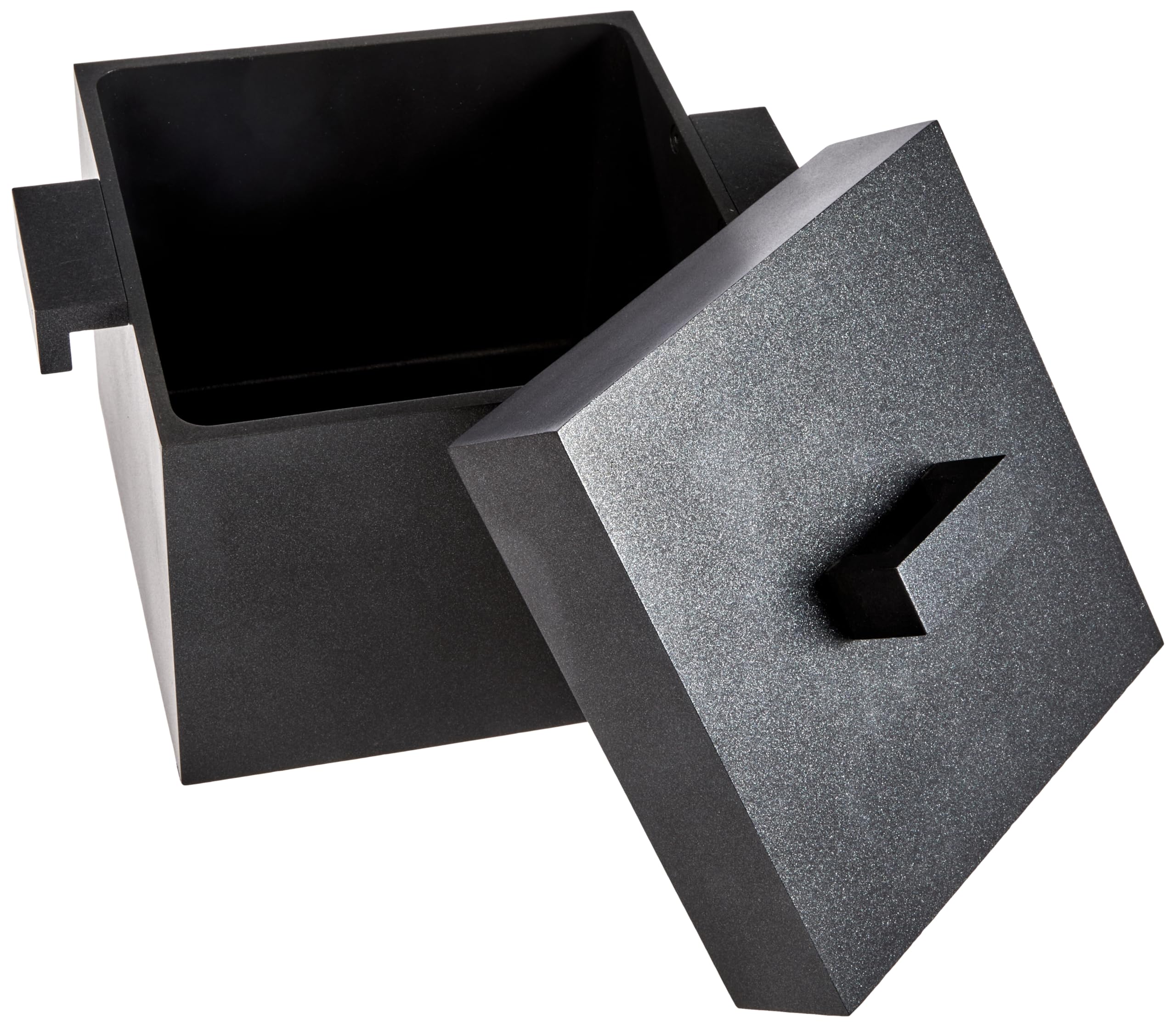 Alessi AR03 la Cubica Casseruola di Design in Alluminio a Base Quadrata con Rivestimento Antiaderente e Fondo in Acciaio Magnetico, Nero