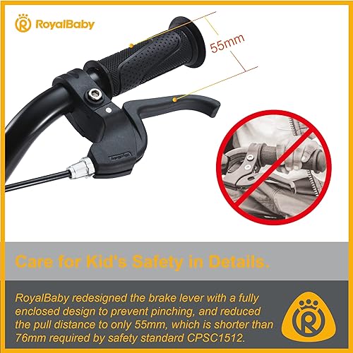 Miniatura 8 de RoyalBaby Kids Bike Freestyle Classic & EZ Balance Pedal Switchable Bicycle, 12 14 16 18 Inch, 3-10 Years Toddler to Big Kids