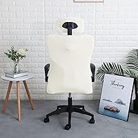 Vista 4 de FORCHEER Juego de fundas ergonómicas para sillas de oficina con funda para reposacabezas, repelente al agua, para silla ejecutiva de oficina