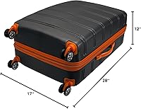 Vista 101 de Rockland Melbourne - Maleta de viaje, rígida y expansible, con ruedas giratorias, Champán